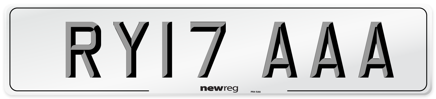 RY17 AAA Number Plate from New Reg